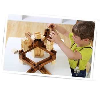 

Children Wooden Marbles Building Blocks/ Kids Ball Cube Evolution blocks with English Instruction Educational Toys Birthday