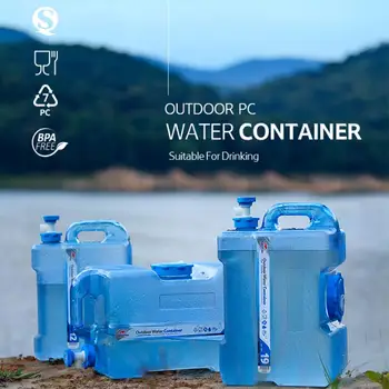 

12L 19L Portable Outdoor Large Capacity Water Container Water Tank Bucket Camping Picnic Driving Kettle Food Grade PC