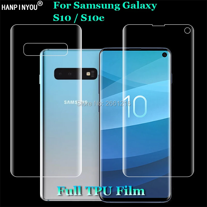 

For Samsung Galaxy S10 S9 S8 Plus S10e Note 9 2Pcs= Front + Back Slim Full Cover Soft TPU Film Explosion-proof Screen Protector