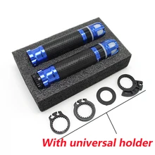 Универсальный 22 мм рулевого управления мотоцикла свет руль ручка синяя лампа ЧПУ для YAMAHA R1 R6