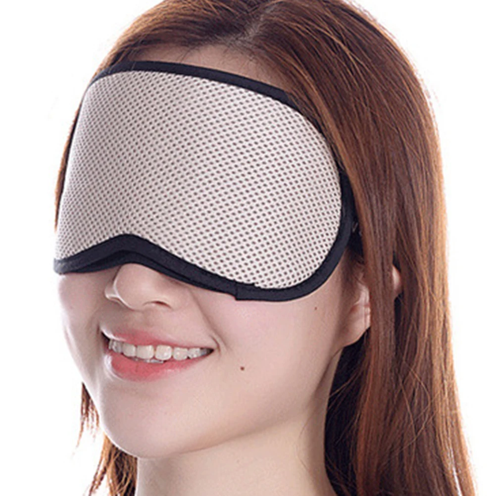 

Sleeping Mask Sleep Blindfold Shade Bamboo Charcoal Eye Mask for for Nap Travel Light Block Comfortable (Beige)