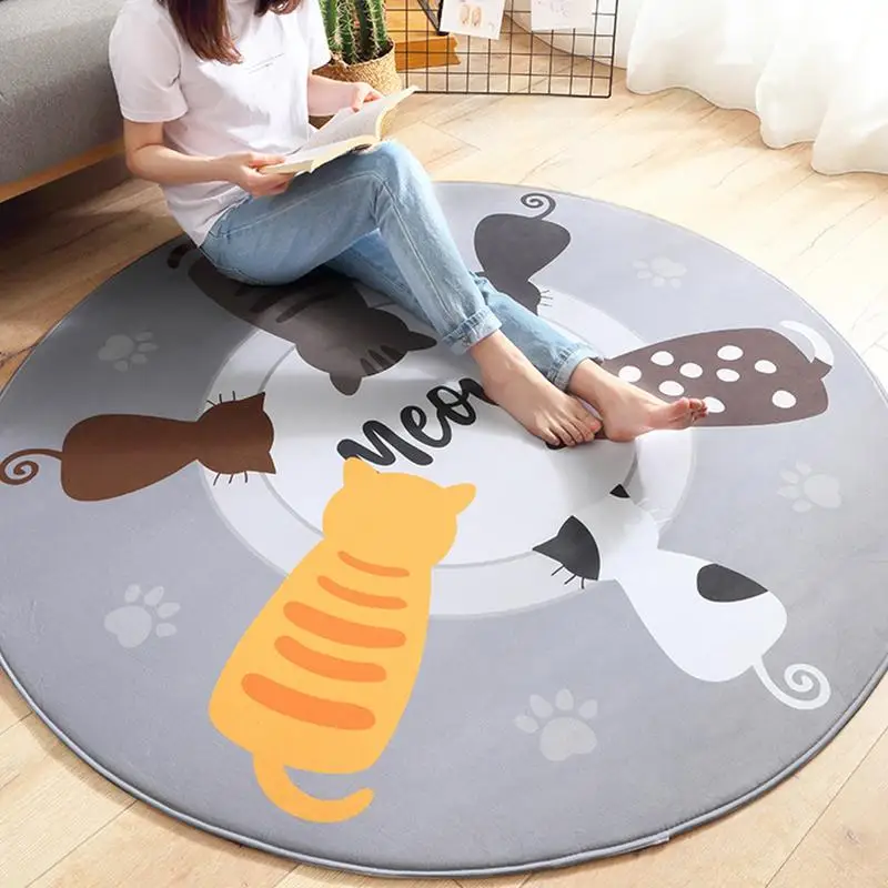 

90CM Baby Infant Play Mats Kids Round Crawling Carpet Floor Rug Baby Bedding Blanket Cotton Play Game Pad Children Room Decor