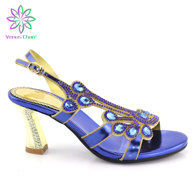 

Latest Design Rhinestone Wedding Shoes Slip on Shoes for Women Nigerian Women Party Pumps Womens Shoes Heels Open Toe Lady Shoes