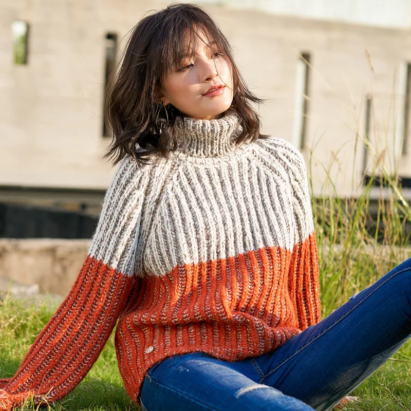 Ocio Lana De Otoño Señoras Coreano Gruesa Nuevo Ropa Suelta Mujer Color Picture Engrosamiento Patrón Suéteres XBqxgTnw