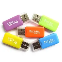 Micro-Sd кардридер Usb2.0/1,1 порт памяти Sdhc Sdxc Tf T-Flash адаптер случайный