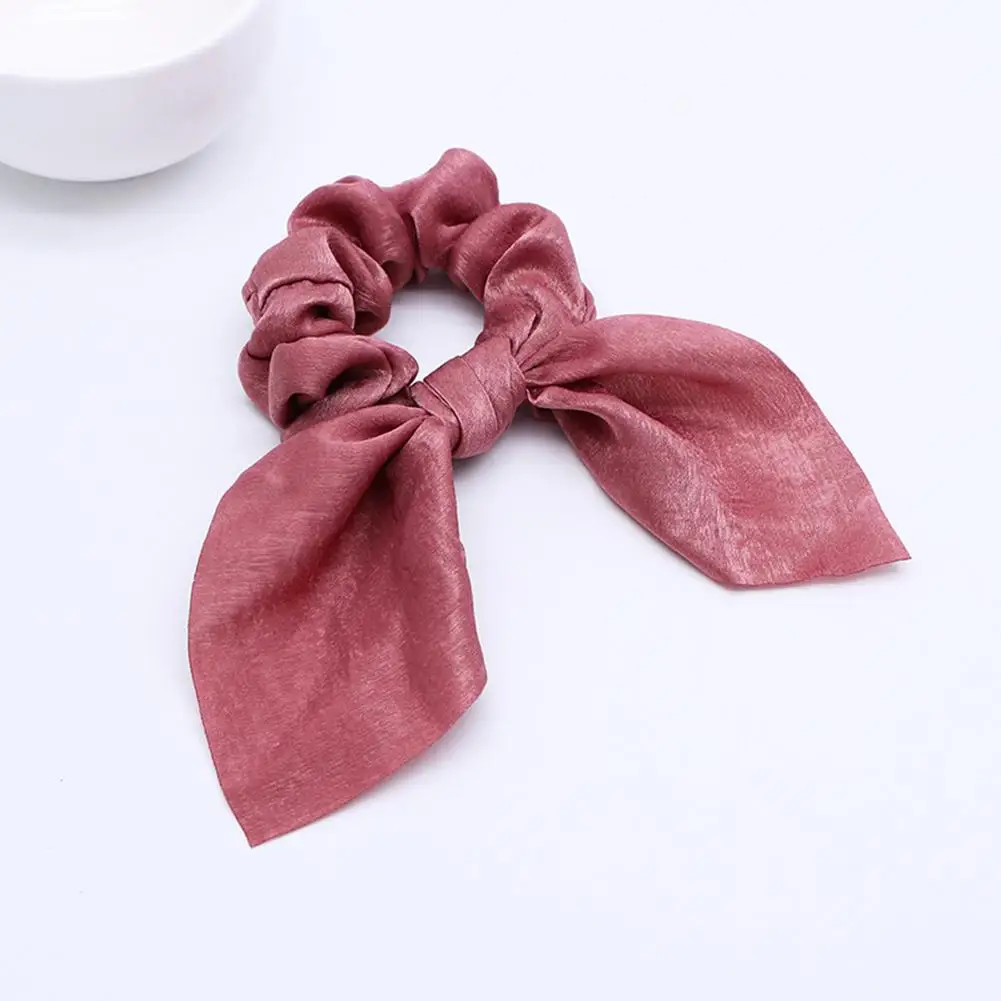 MISSKY 10pcs/set Women Girl Elastic Hair Band Solid Color Sweet Style Ribbon Hair Ring Female Hair Accessory