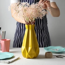 Европейская короткая матовая Алмазная фарфоровая ваза, современная модная керамическая ваза для цветов, для кабинета, прихожей, дома, свадебного украшения