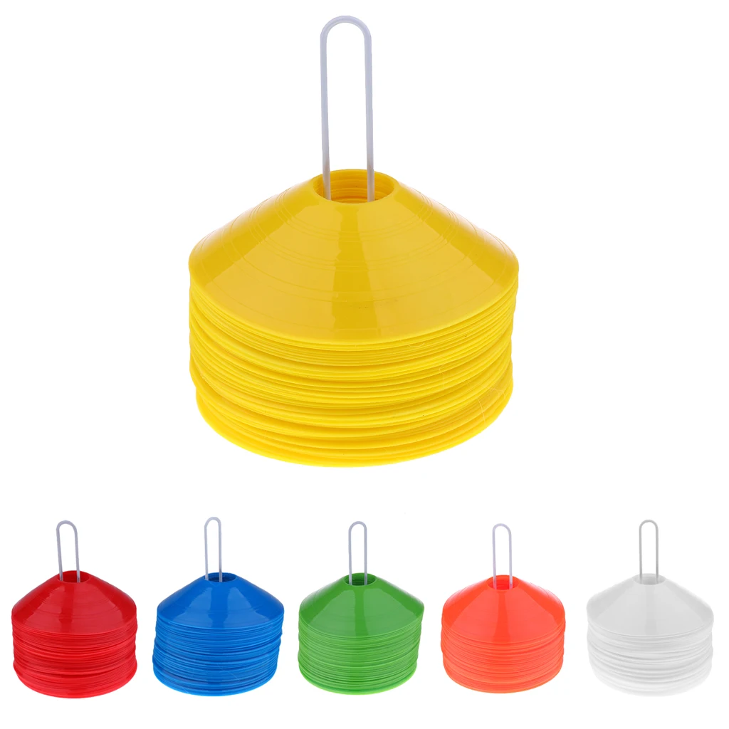

Set of 50 Versatile Soccer Mini DISC CONES Boundary Marker For Outdoor Agility Training Aids Golf Football Skating