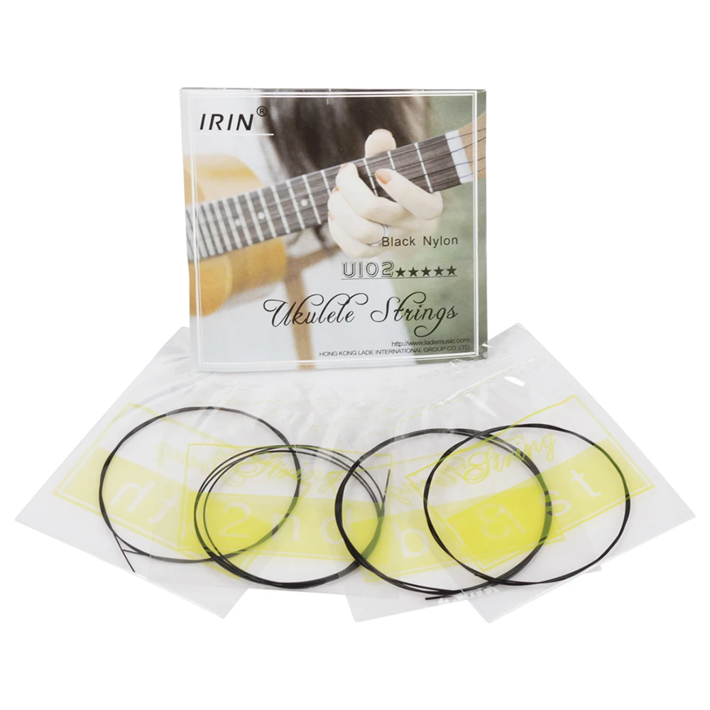 

4pcs/set Ukulele Strings Ukelele String Set Uke String Nylon Material White/ Black 2 Colors Guitar Parts & Accessories