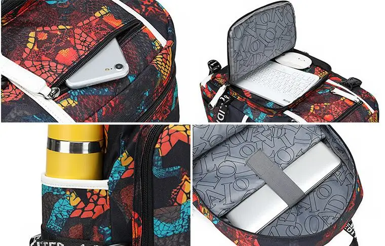 Школьный рюкзак Mochila, модная сумка для ноутбука с принтом, мужские дорожные сумки, рюкзак с зарядкой через usb, рюкзак Rick and marty, Оксфорд