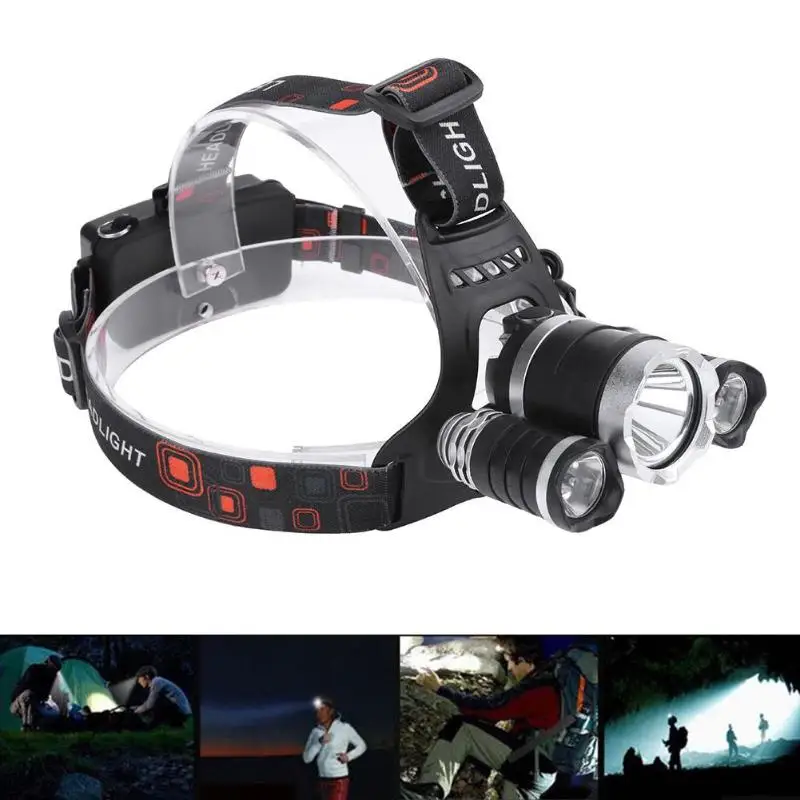4 modes high 3000LM Powerful Headlamp Rechargeable Flashlight Torch LED Lights Zoom strong
