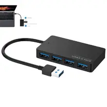 HobbyLane 4-Порты и разъёмы USB 3,0 концентратор разветвитель расширения портативных ПК usb-адаптер, кабель 3,0 концентратор 5G Мбит/сек для компьютеров сканеры d20