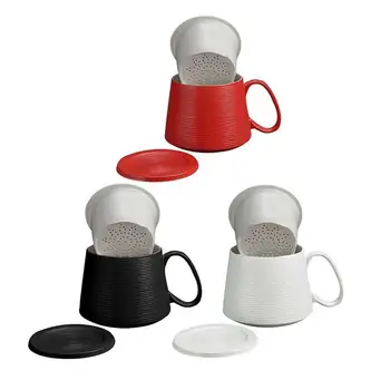 

Tea Mug With Infuser And Lid Tea Brewing Cup With Infuser Basket And Lid For Steeping Coffee Cup