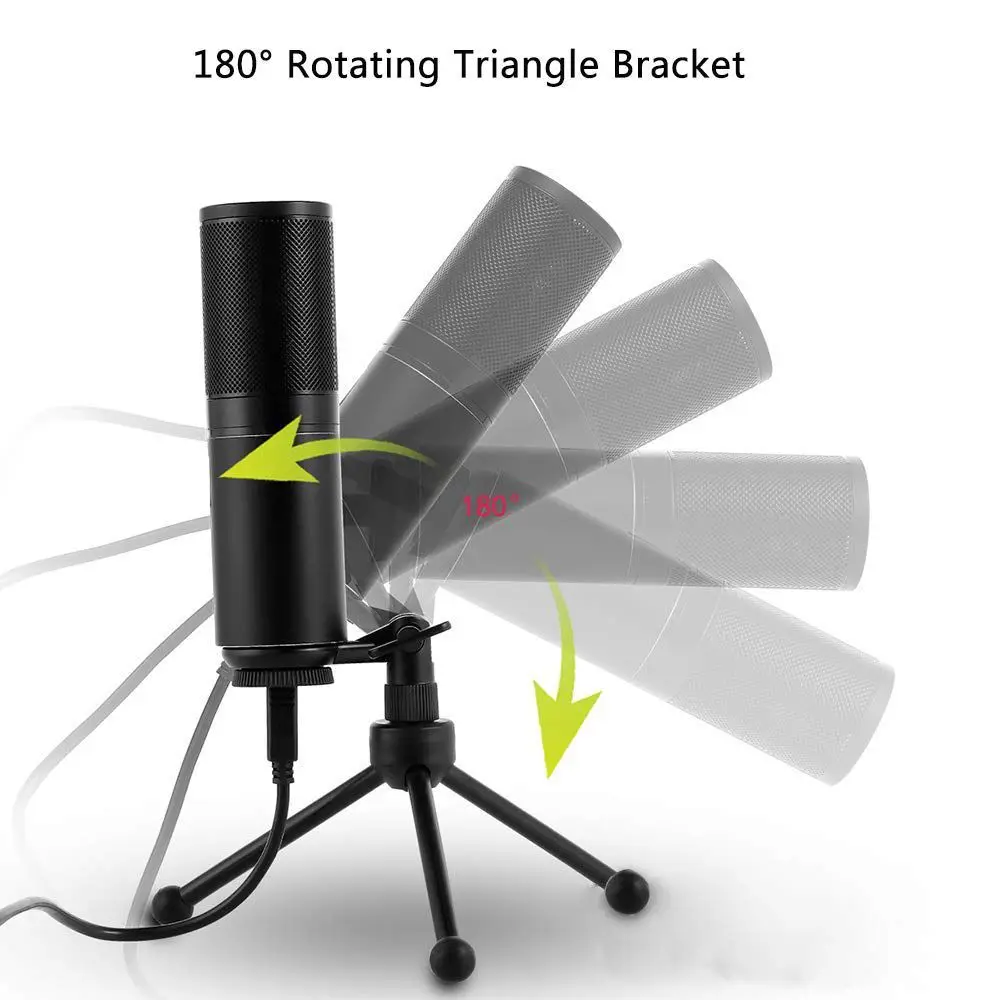 

USB Microphone, Microphones for Computer Desktop Laptop Notebook Plug & Play for Recording, Gaming, Podcasting, Online Chattin