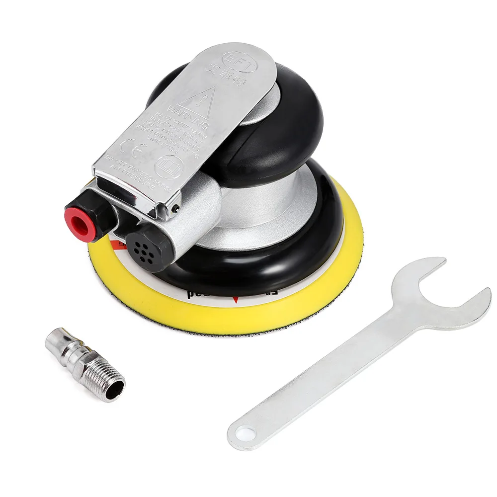 

JOUSTMAX 5 Inch Non-Vacuum Matte Surface Circular Pneumatic Air Sander Polished Grinding Machine Kit with a Wrench Hand Tools