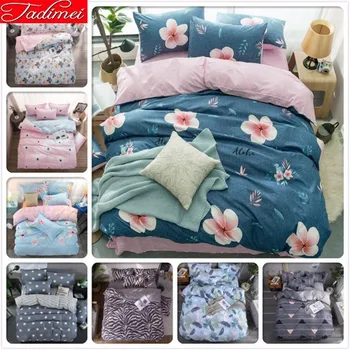 

Floral Pattern Duvet Cover Bedding Set Adult Kids Child Soft Cotton Bed Linen Single Twin Full Queen King Size Bedspread 180x220