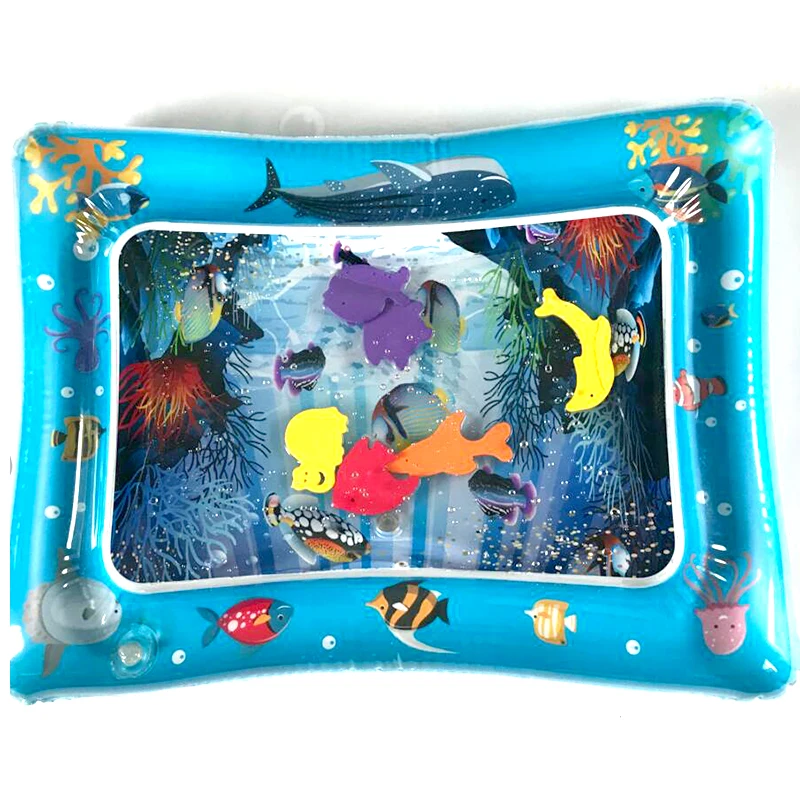 

Water Mat for Baby Children Carpet Play Mat Tummy Time Inflatable Water Mat for Babies Developing Stimulation Motor Skills