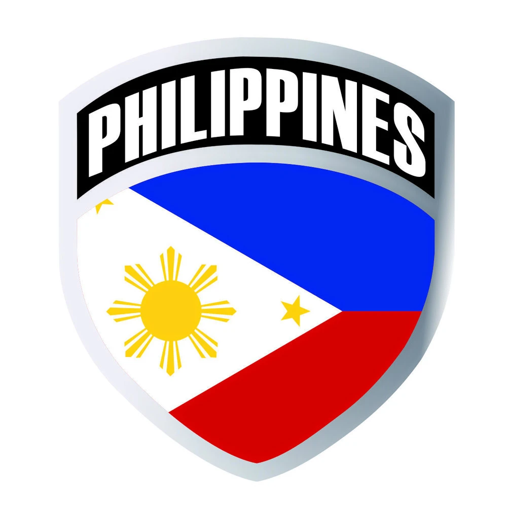 Skull Flag Philippines Car Bumper Sticker Decal  "SIZES''