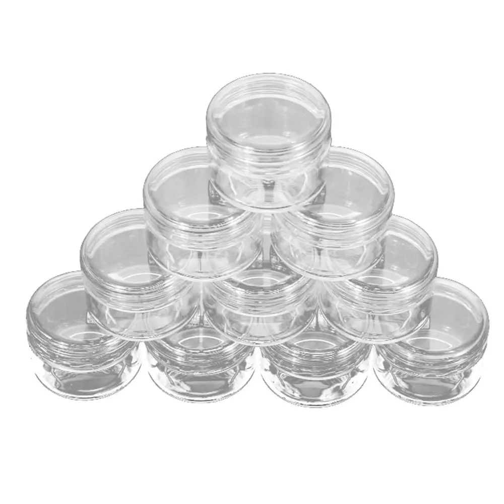 

5g Mini Sample Eye Cream Packing Box Container Packaging 50 pcs Transparent Plastic Cream Bottle Empty Cream Jar