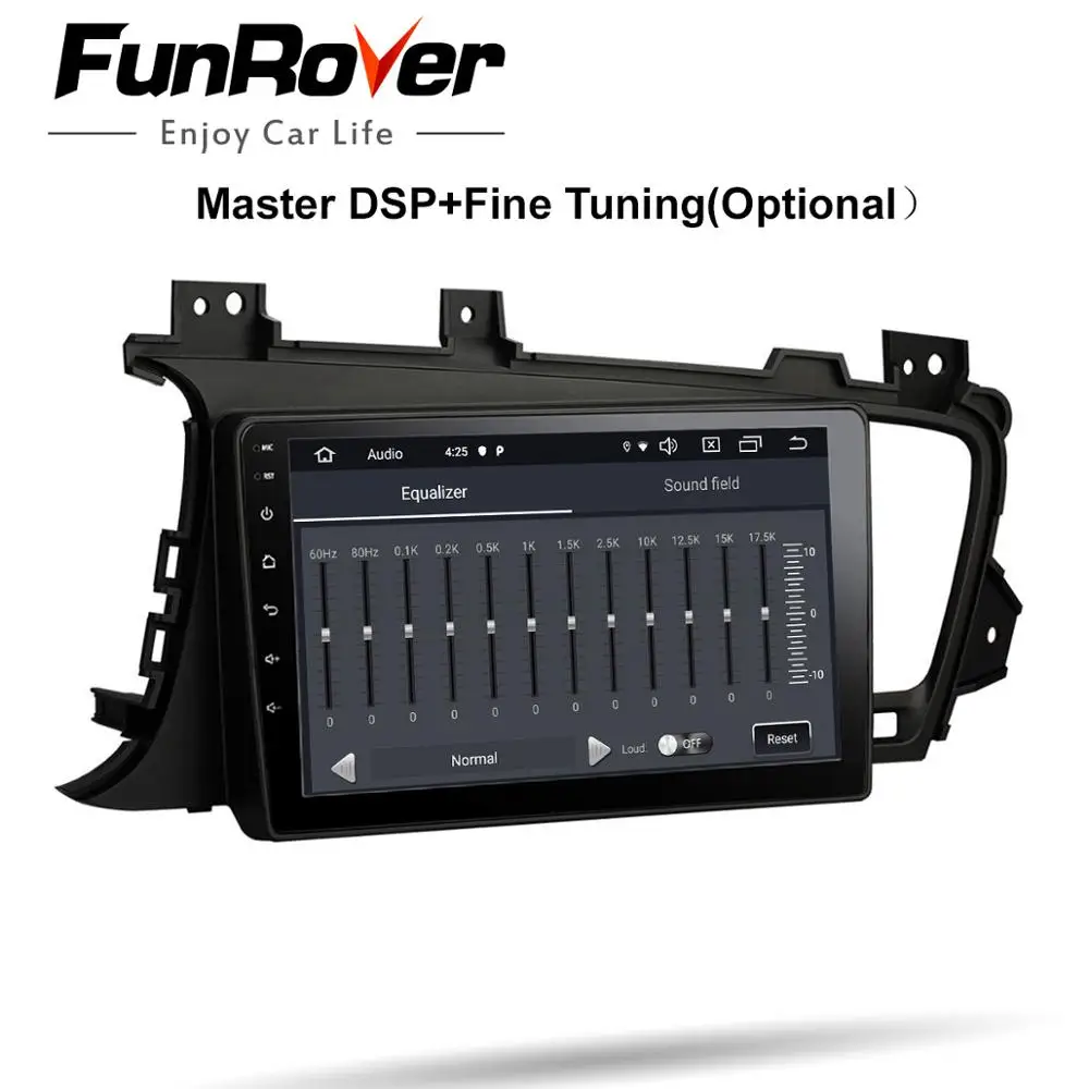 FUNROVER 2.5D+ ips android 9,0 автомобильный Радио мультимедийный плеер для Kia Optima K5 2011- dvd gps навигационная система стерео рекордер