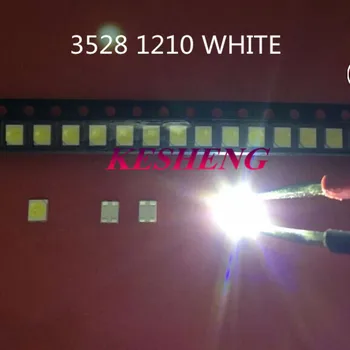 

LED 100pcs white 1210 3528 SMD LED Ultra Bright White Light Diode 3528 SMT