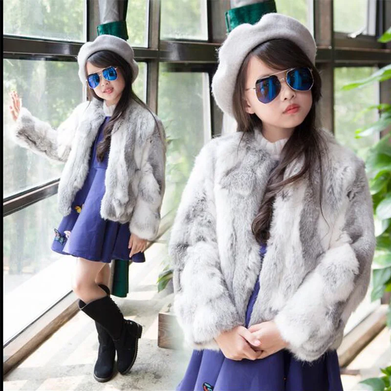 Children Real Rabbit Fur Coat Autumn Winter Warm Fur Coat Girls Clothing Short Solid Full Coat High-quality Coat jacket C#9 Children Real Rabbit Fur Coat Autumn Winter Warm Fur Coat Girls Clothing Short Solid Full Coat High-quality Coat jacket C#9