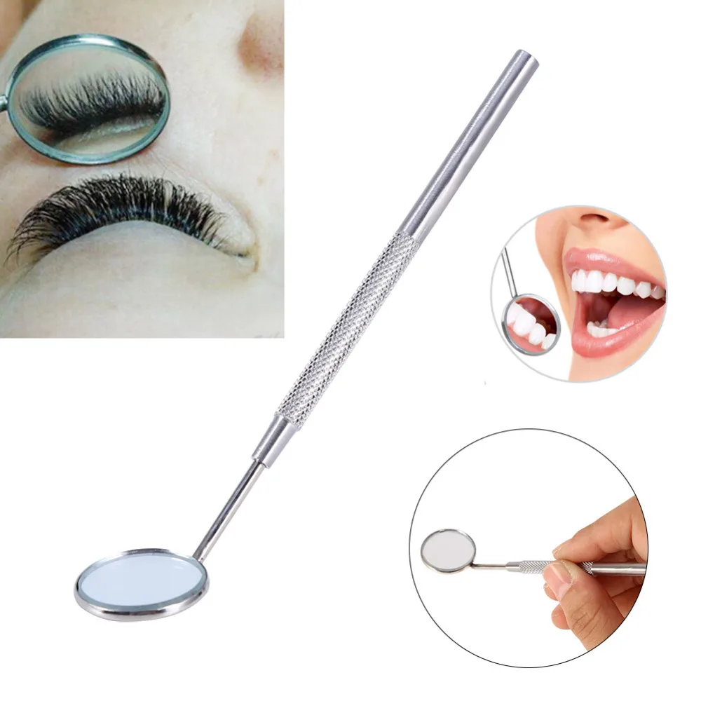 

Dental Mouth Mirror Multifunction Checking Eyelash Extension Stainless Steel Applying Check Mirror Eyelash Tools