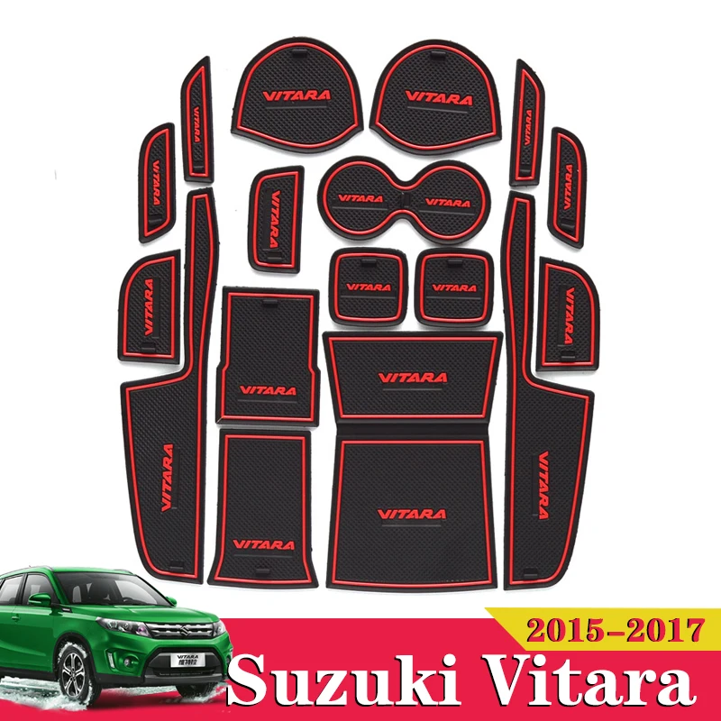 17 шт. для Suzuki Vitara 2015 2016 2017 автомобильные аксессуары коврик внутренних ворот