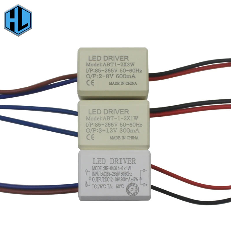 

LED Plastic Driver Transformer AC85-265V Power Supply Adapter 240-270mA 500mA for Replacing LED Bulbs / Wall Lamp drive