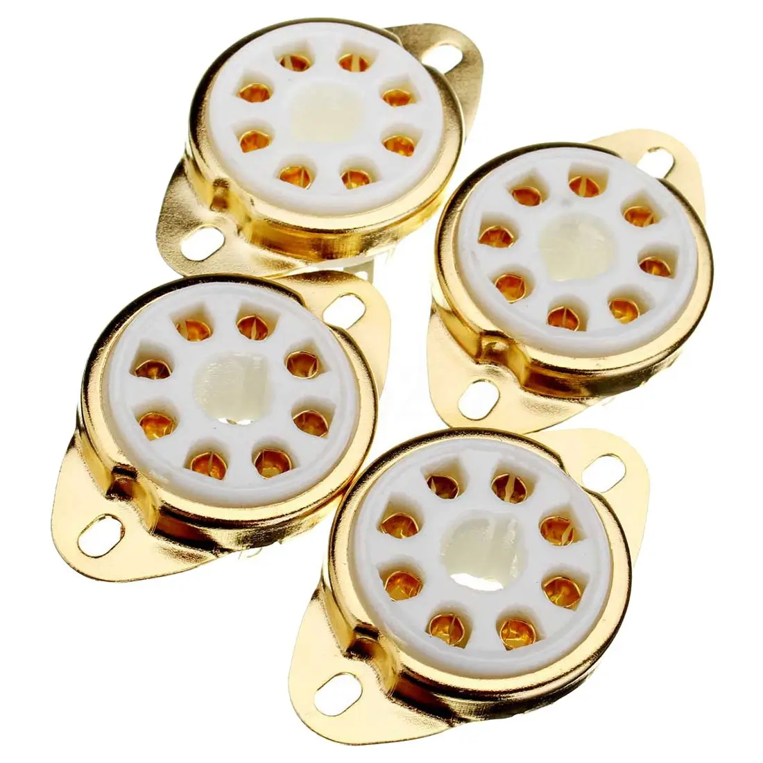 WSFS Hot 4PC 8 Pin Ceramic Socket Tube Top Vacuum Octal Value For KT88 EL34 6V6 6650 274B Sockets | Лампы и освещение
