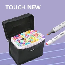 TOUCHNEW 30 40 60 80 цветов художника двуглавый набор манга дизайн школы рисунок эскизная ручка живопись