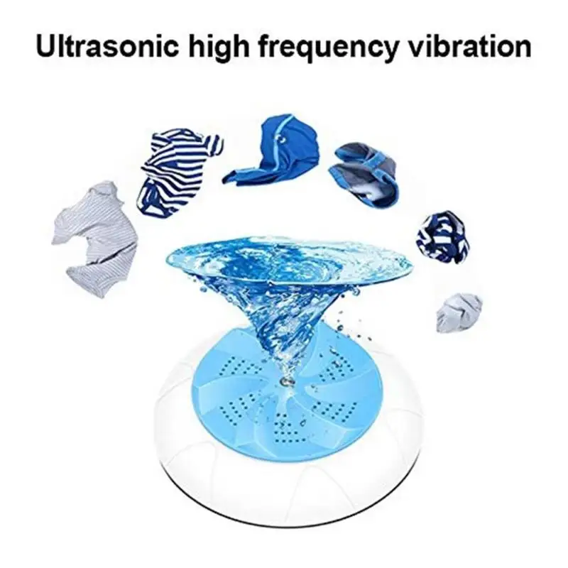 

USB Ultrasonic Turbine Washing Machine Portable Spin Dryer Laundry Washer Camping Hiking Travel Outdoor Tools