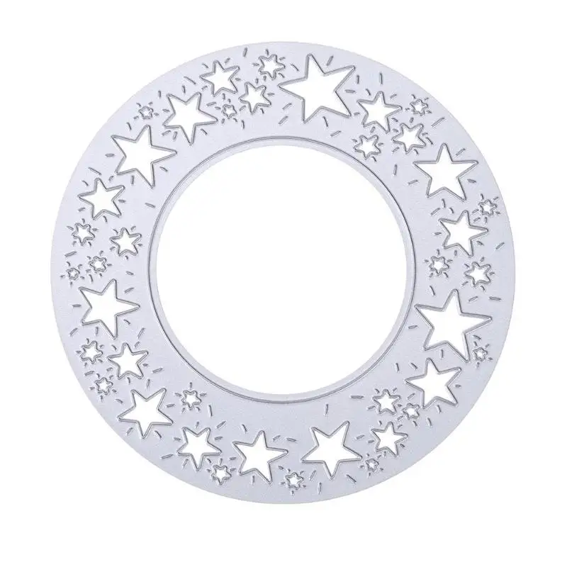 

Hollow Star Round Cutting Dies 2019 Stencil Scrapbooking Embossing Craft Invitation Greeting Card Envelopes Decor Handmade Card
