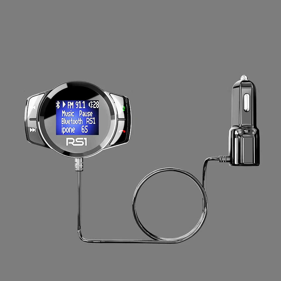 

New Car MP3 Player Bluetooth FM Transmitter Handsfree Car Kit Radio Voltage Monitor TF U Disk 2 USB Car Charger