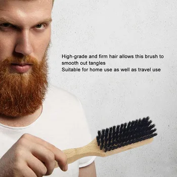 

Men's Beard Brush Facial Hair Brush Shaving Comb Male Mustache Solid Wood Handle Men Mustache Brushes