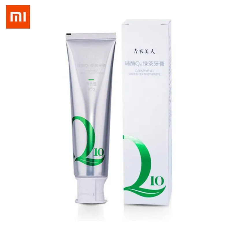 

XIAOMI Qingyimeiren 96g Coenzyme Q10 Green Tea Toothpaste Teeth Health Fresh Breath Solid Toothpaste Oral Hygiene Health Care