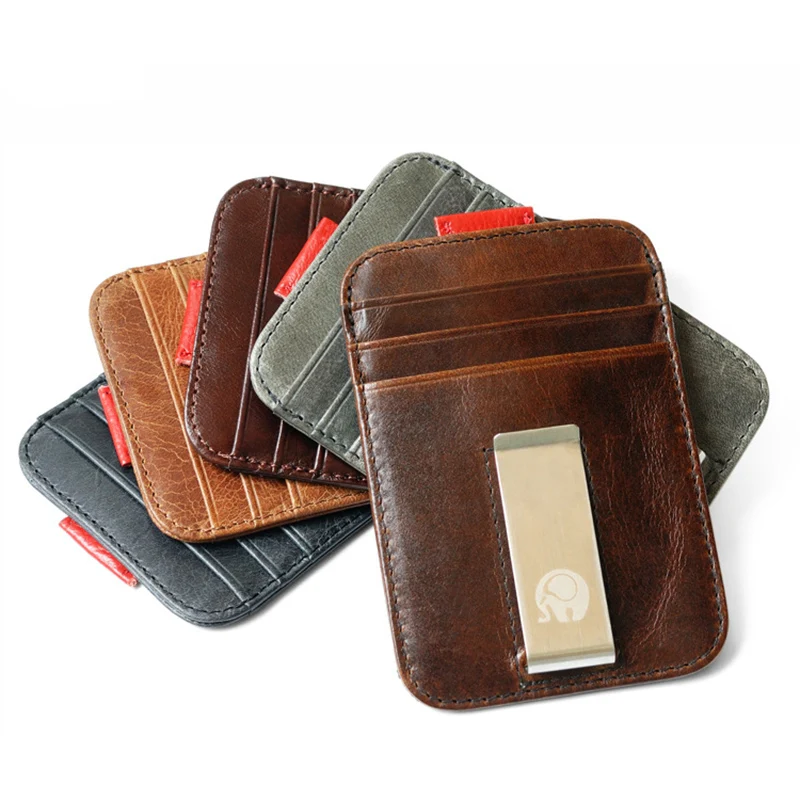 

Anti Rfid Slim Soft Wallet Men Wallet Business Card Holder Bank Cardholder Leather Cow Pickup Package Bus Multi-card-bit Pack Ba