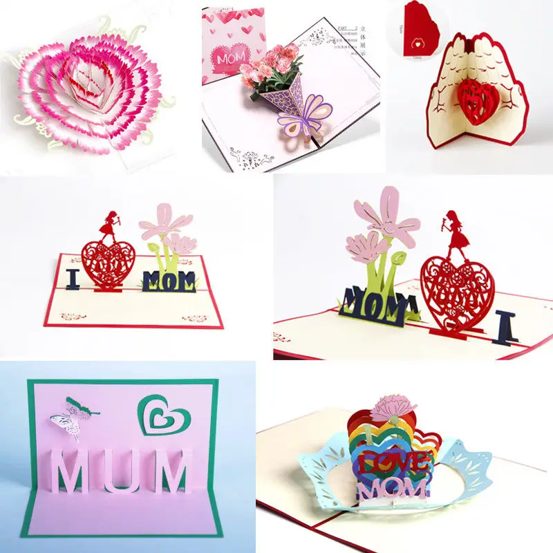 diy creative 3d pop up cards mothers day gifts card i love