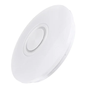 

36W Rgb Flush Mount Round Starlight Music Led Ceiling Light Lamp With Bluetooth Speaker, Dimmable Color Changing Light Fi