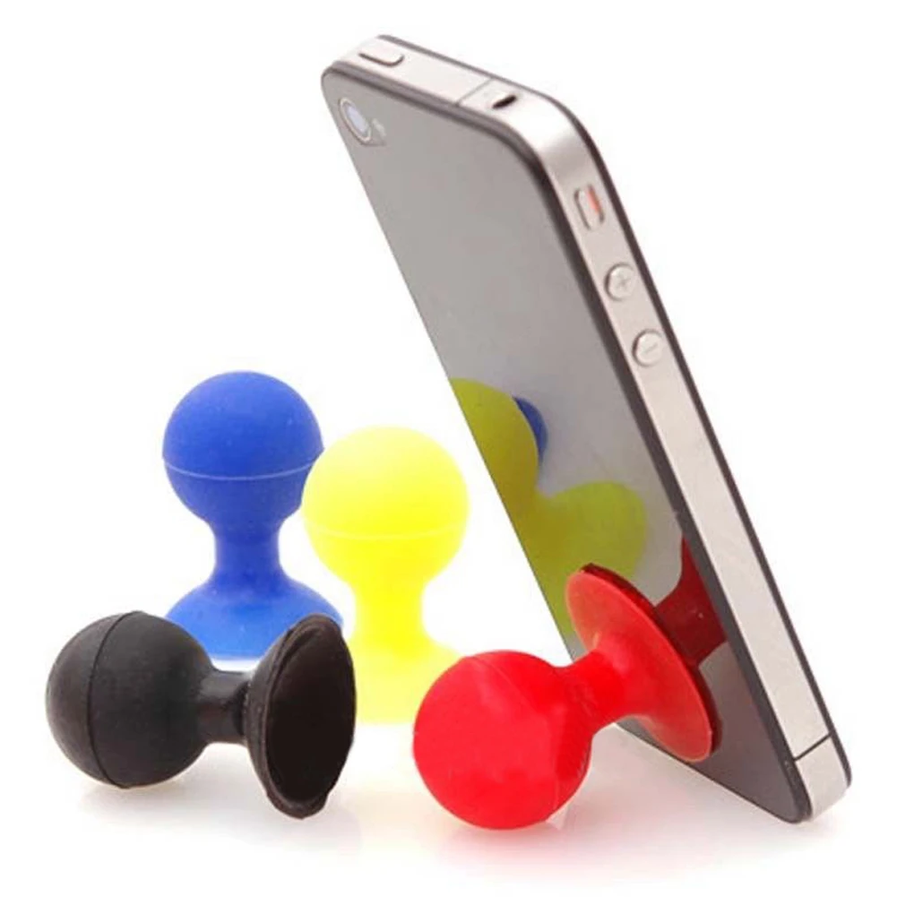 

For Mobile Cell Phone 4x Silicone Sucker Stand Supporter Holder Mount New