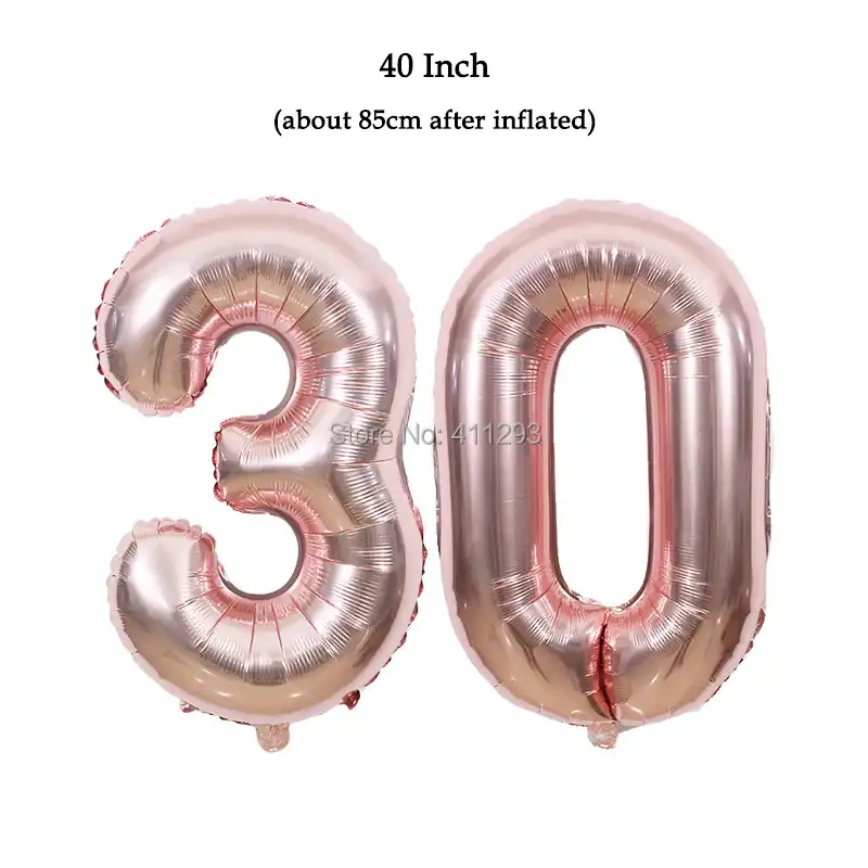 Rose Gold Birthday Balloons 16 18 20 21 30 40 50 60th Birthday