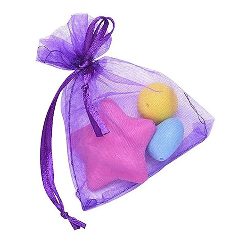 

10 Pack Beautiful Dark Purple Organza Gift and Favour Bags 7Cm x 9Cm
