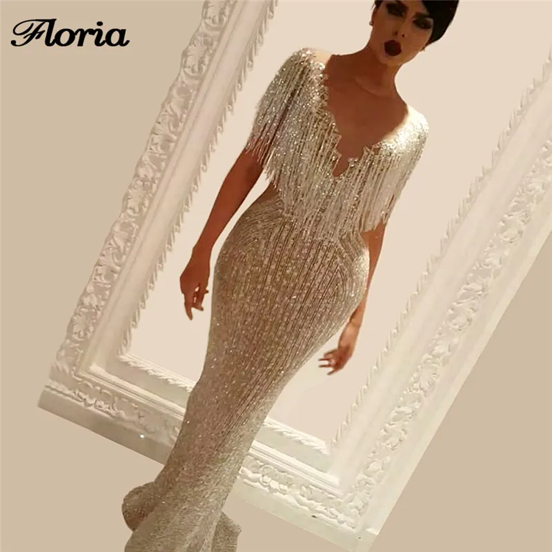 

Arabic Shiny Beading Rhinestone Formal Prom Dress Aibye avondjurk Pageant Gowns Abendkleider Long Evening Dresses For Weddings