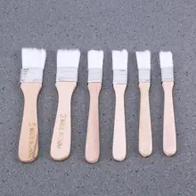 Pinceau à manche en bois Durable Durable pour usage domestique pour peinture du Barbecue 6 pièces/ensemble