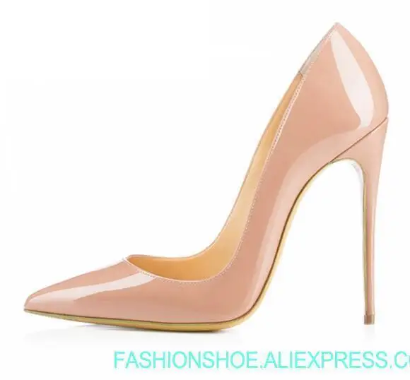 Chaussures Nude Verni Mode Hauts Stilettos Talons Nu Pointu À Sexy Lady Cuir Femme De Bout q8x1B8Ua