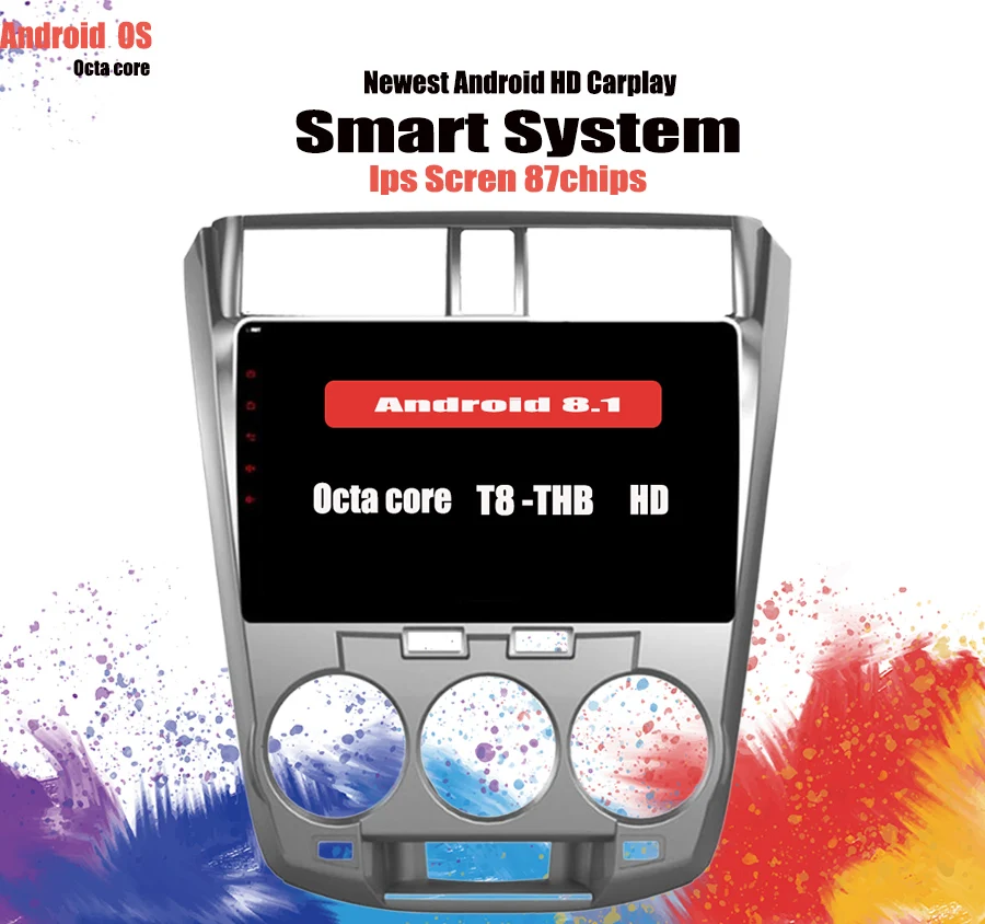 Flash Deal 10.1 inch Android 9.1 Car GPS Navigation For Honda City 2008-2014 Support Stereo Audio Radio Video Bluetooth DSP carplay System 2