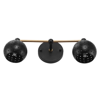 

Vintage Double Head Wall Lamp Wrought Iron Simple Retro Lighting Fixture Loft Style Aisle Sconce Industrial Decor Bedside Room