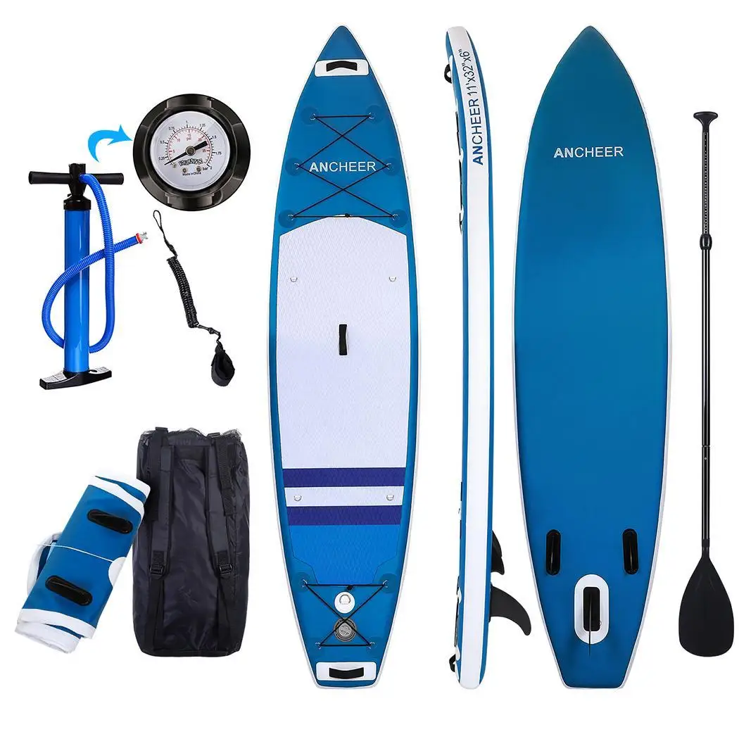 Двухслойная доска для серфинга Универсальная регулируемая подставка для весла надувная 1000D матовая доска для серфинга Paddle Board 330x80x18 см
