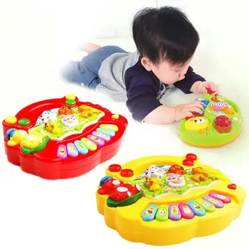 

Baby Kids Music Musical Instrument Toy Developmental Animal Farm Piano Luminous Sound Educational Toys For Kids Children Gift