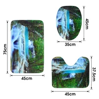 3D Waterfall Scenery Waterproof Shower Curtain 5